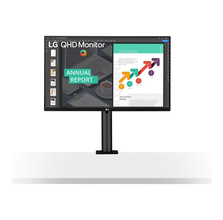 Näyttö - 27" LG Ergo 27QN880-B QHD 75Hz USB-hubi, jossa on kaiuttimet. - 27QN880-B
