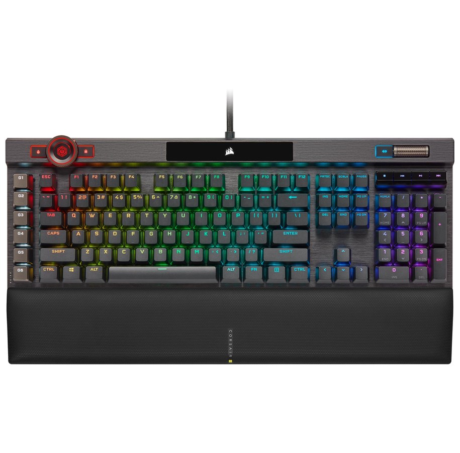 Näppäimistöt - Corsair K100 RGB - OPX - Pelinäppäimistö - Pohjoismainen - Musta - CH-912A01A-ND