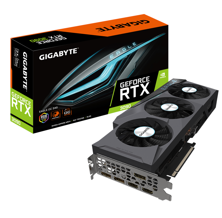 Näytönohjaimet - GIGABYTE GeForce RTX 3090 EAGLE OC - 24GB GDDR6X RAM - Näytönohjaimet - GV-N3090EAGLE OC-24GD