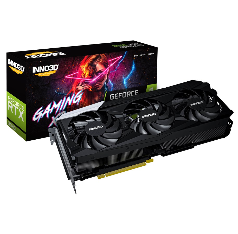 Näytönohjaimet - Inno3D GeForce RTX 3090 GAMING X3 - 24GB GDDR6X RAM - Näytönohjaimet - N30903-246X-1880VA37N