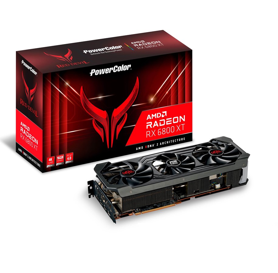 Näytönohjaimet - PowerColor Radeon RX 6800 XT Red Devil - 16GB GDDR6 RAM - Näytönohjaimet - AXRX 6800XT 16GBD6-3DHE/OC