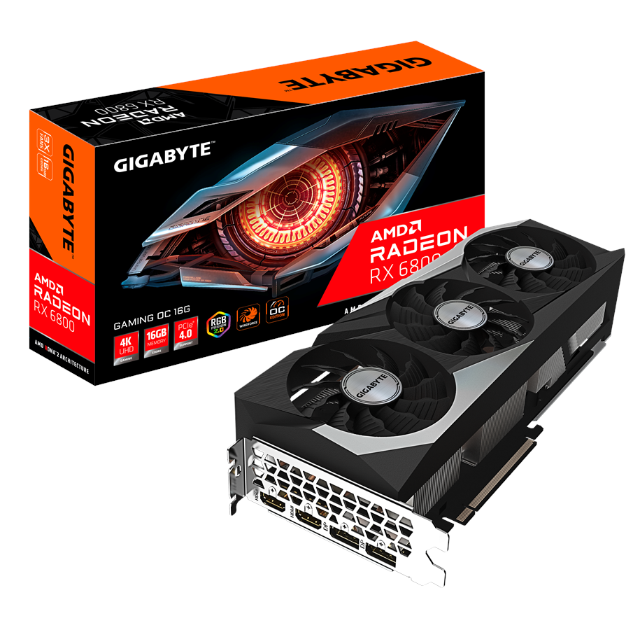 Näytönohjaimet - GIGABYTE Radeon RX 6800 GAMING OC - 16GB GDDR6 RAM - Näytönohjaimet - GV-R68GAMING OC-16GD