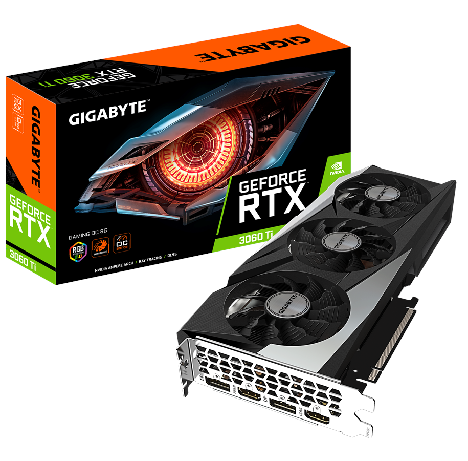 Näytönohjaimet - GIGABYTE GeForce RTX 3060 Ti GAMING OC - 8GB GDDR6 RAM - Näytönohjaimet - GV-N306TGAMING OC-8GD