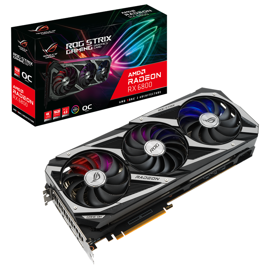 Näytönohjaimet - ASUS Radeon RX 6800 OC - 16GB GDDR6 RAM - Näytönohjaimet - 90YV0FM0-M0NA00