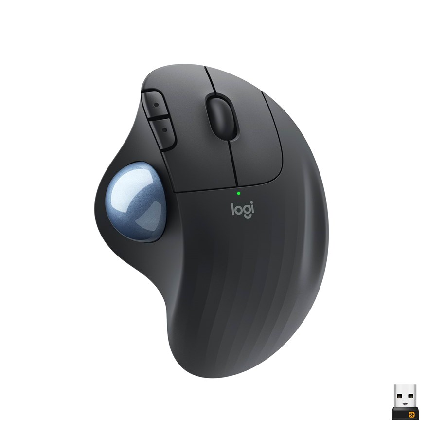 Hiiret - Logitech ERGO M575 Langaton USB Bluetooth Ergonominen - Ergonominen hiiri - Optinen - 5 painiketta - Musta - 910-005872