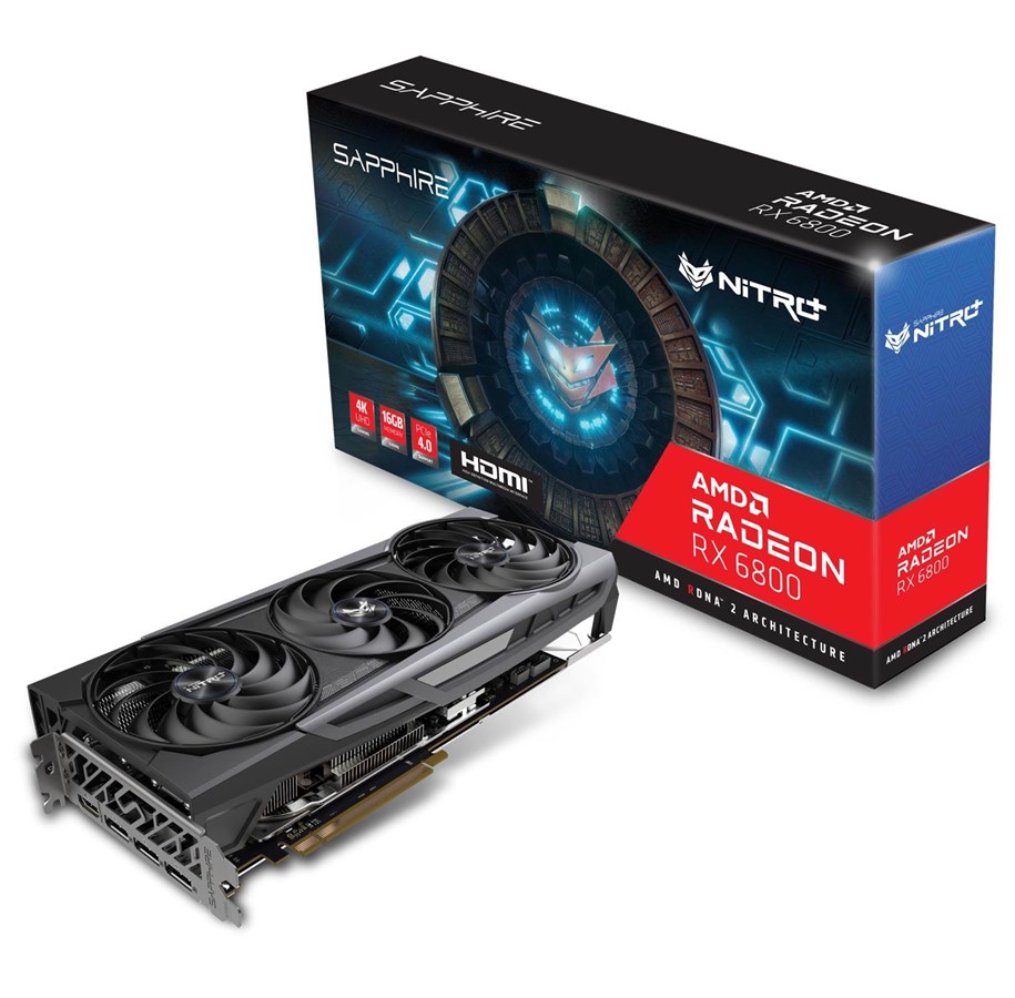 Näytönohjaimet - Sapphire Radeon RX 6800 NITRO+ - 16GB GDDR6 RAM - Näytönohjaimet - 11305-01-20G