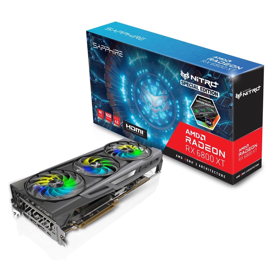 Näytönohjaimet - Sapphire Radeon RX 6800 NITRO+ SE - 16GB GDDR6 RAM - Näytönohjaimet - 11304-01-20G