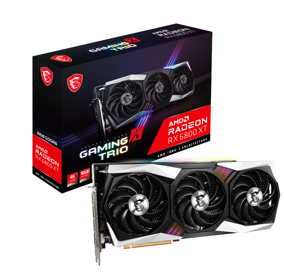 Näytönohjaimet - MSI Radeon RX 6800 XT GAMING X TRIO - 16GB GDDR6 RAM - Näytönohjaimet - RX 6800 XT GAMING X TRIO 16G