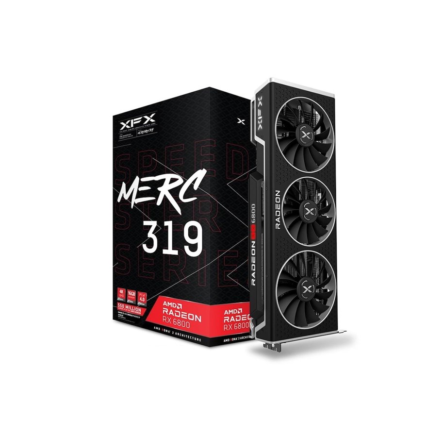 Näytönohjaimet - XFX Radeon RX 6800 Speedster MERC 319 - 16GB GDDR6 RAM - Näytönohjaimet - RX-68XLATBD9