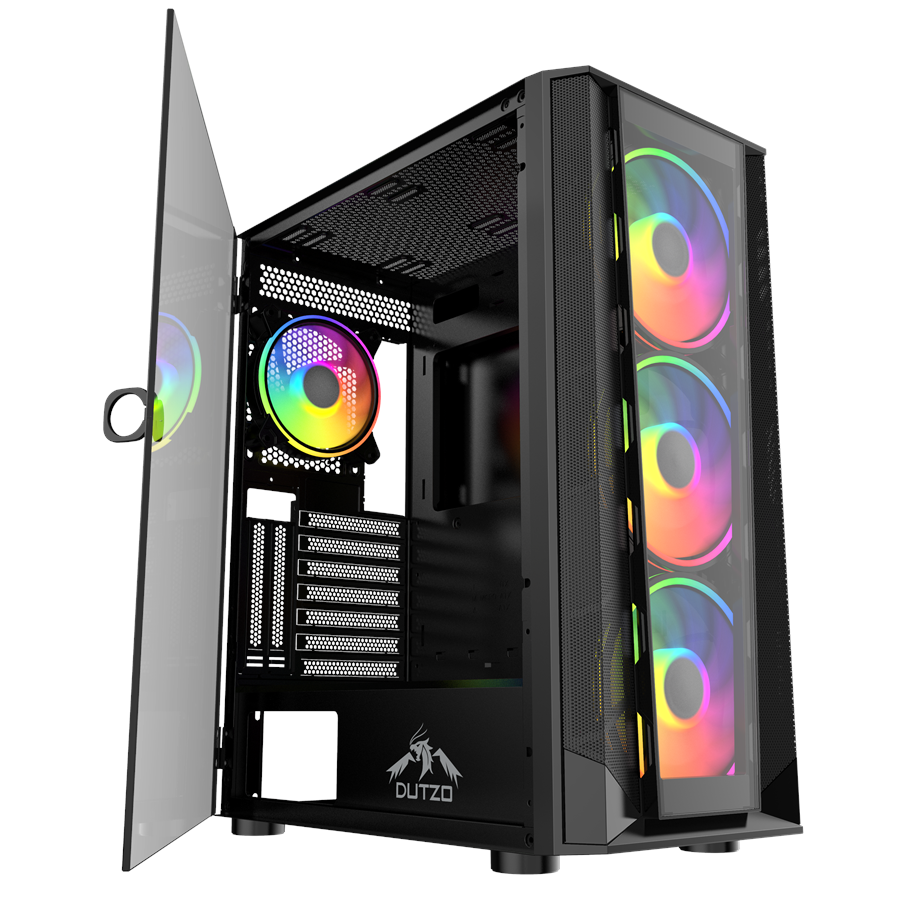 Kotelot - DUTZO C720 Airflow TG RGB - Kotelot - Miditower - Musta - C720_Airflow_TG_RGB-B