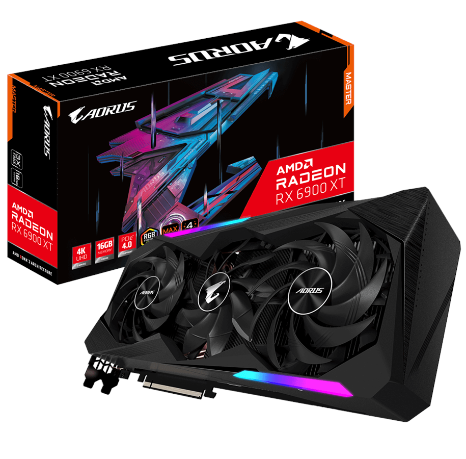 Näytönohjaimet - GIGABYTE Radeon RX 6900 XT AORUS Master - 16GB GDDR6 RAM - Näytönohjaimet - GV-R69XTAORUS M-16GD