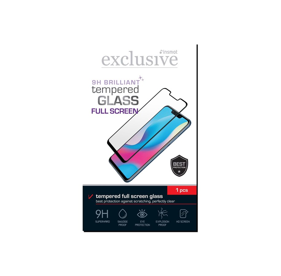 Puhelintarvikkeet - Näytönsuojat - Insmat Exclusive Full Screen Brilliant Glass - screen protector for mobile phone - 861-1239
