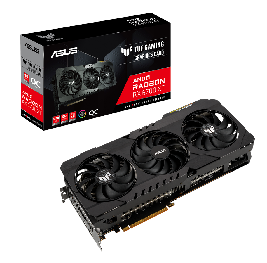 Näytönohjaimet - ASUS Radeon RX 6700 XT OC - 12GB GDDR6 RAM - Näytönohjaimet - 90YV0G80-M0NA00