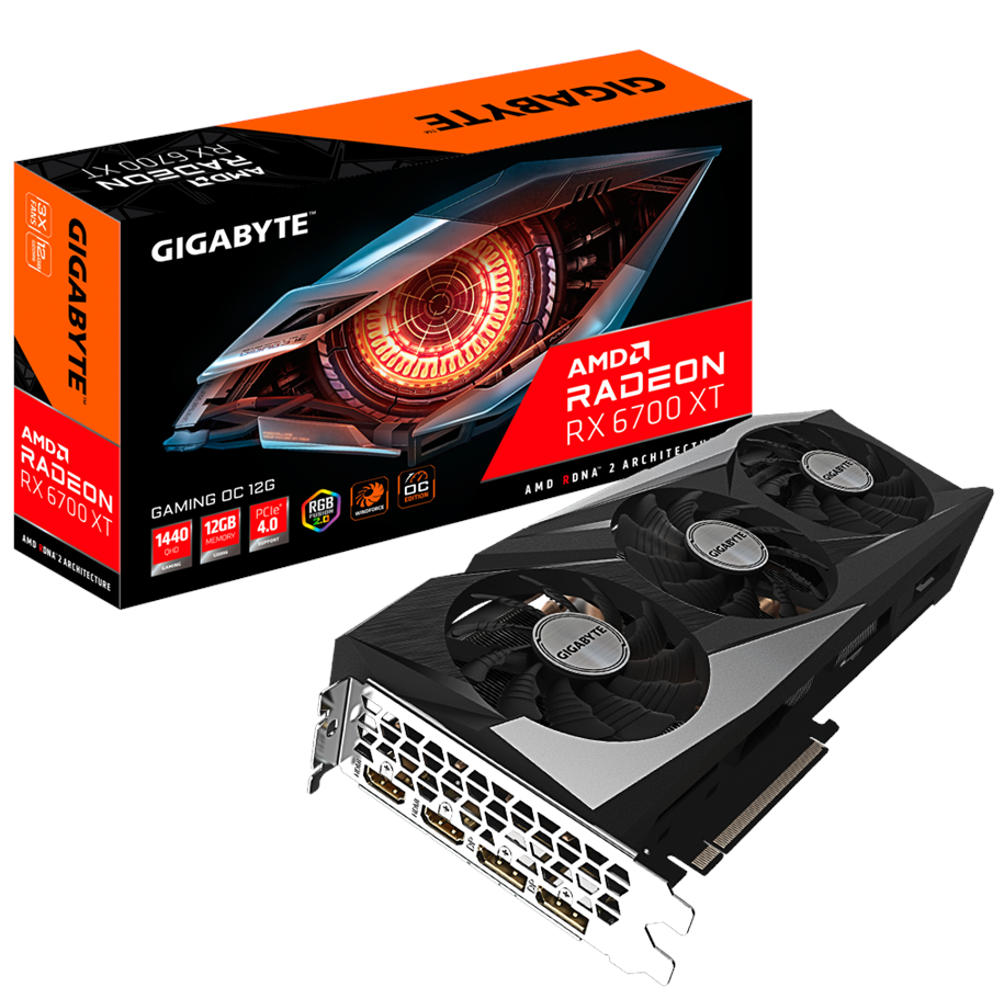 Näytönohjaimet - GIGABYTE Radeon RX 6700 XT GAMING OC - 12GB GDDR6 RAM - Näytönohjaimet - GV-R67XTGAMING OC-12GD