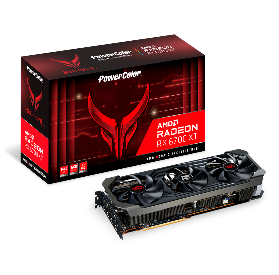 Näytönohjaimet - PowerColor Radeon RX 6700 XT Red Devil - 12GB GDDR6 RAM - Näytönohjaimet - AXRX 6700XT 12GBD6-3DHE/OC