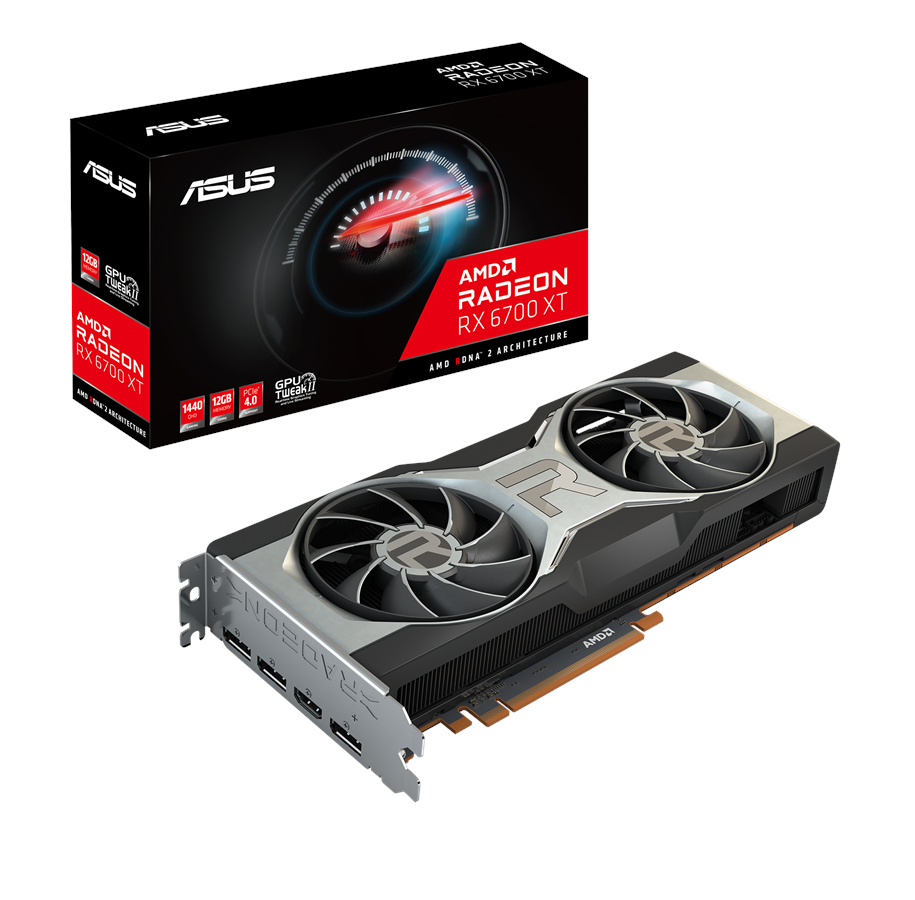 Näytönohjaimet - ASUS Radeon RX 6700 XT AMD Reference - 12GB GDDR6 RAM - Näytönohjaimet - 90YV0GR0-U0NA00