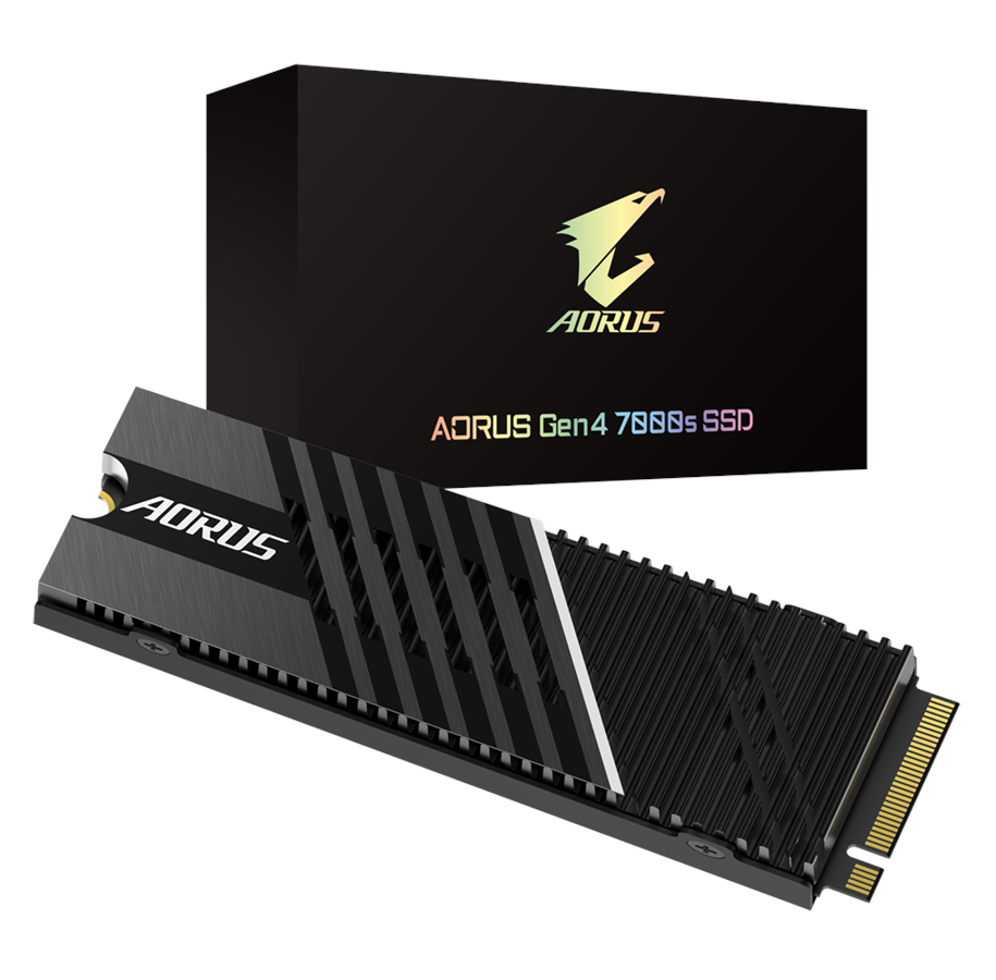 SSD 2 - GIGABYTE AORUS 7000s PCIe 4.0 NVM -tallennusmuisti, kapasiteetti 1TB - GP-AG70S1TB
