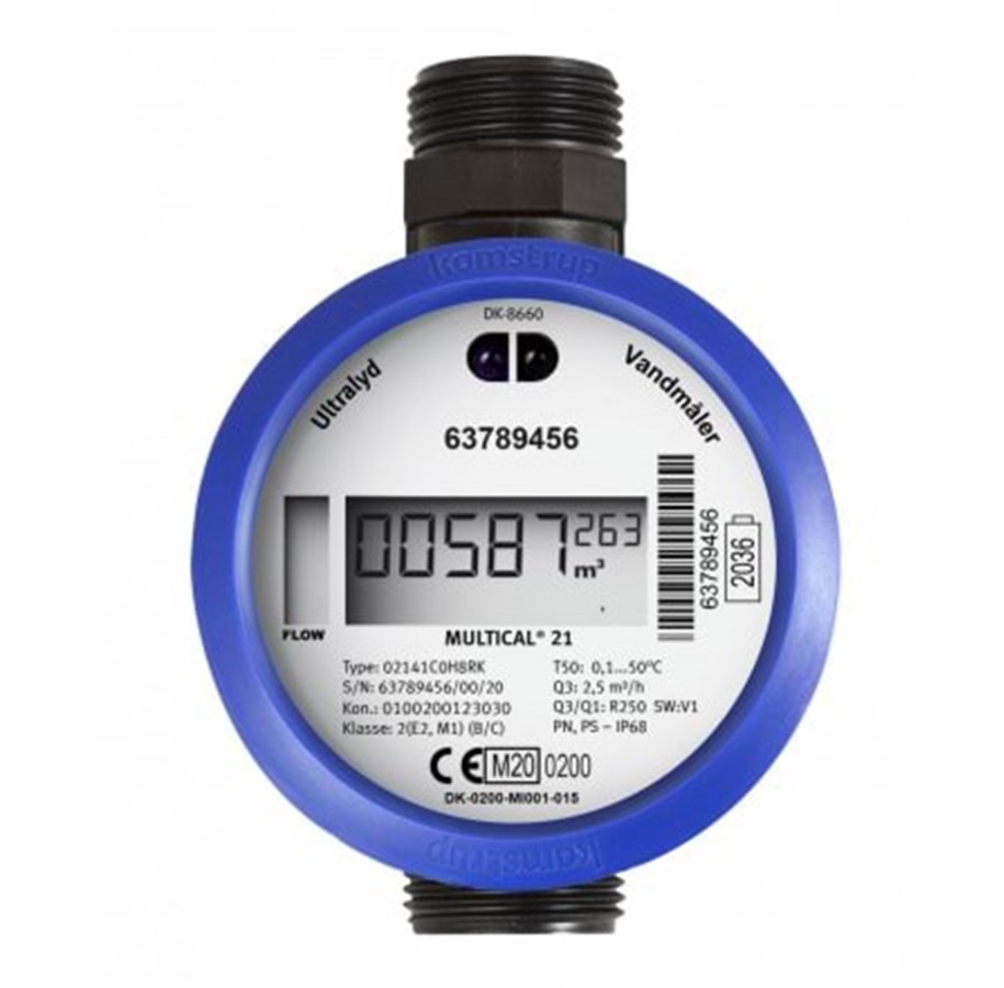 Mittalaitteet - Kamstrup multical® 21 vesimittari 1,6 m3/h kylmälle vedelle - 021-40-C0A-8RK