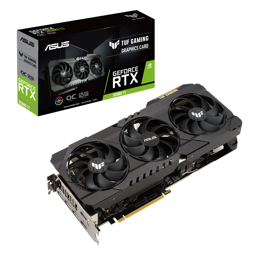 Näytönohjaimet - ASUS GeForce RTX 3080 Ti OC - 12GB GDDR6X RAM - Näytönohjaimet - 90YV0GU1-M0NM00