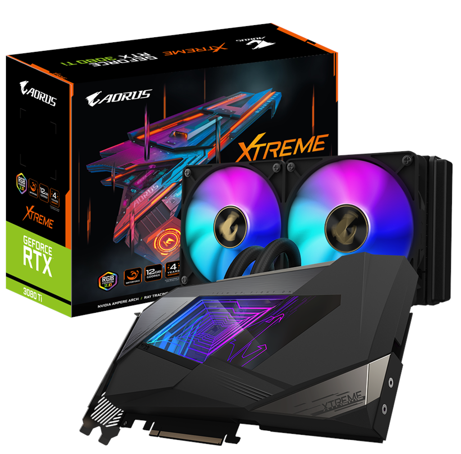 Näytönohjaimet - GIGABYTE GeForce RTX 3080 Ti AORUS WaterForce Xtreme - 12GB GDDR6X RAM - Näytönohjaimet - GV-N308TAORUSX W-12GD
