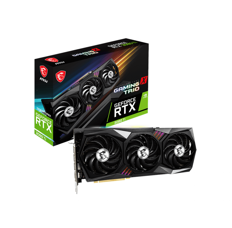 Näytönohjaimet - MSI GeForce RTX 3080 Ti GAMING X TRIO - 12GB GDDR6X RAM - Näytönohjaimet - RTX 3080 Ti GAMING X TRIO 12G