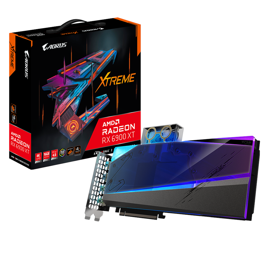 Näytönohjaimet - GIGABYTE Radeon RX 6900 XT Ultimate Xtreme WaterForce WB - 16GB GDDR6 RAM - Näytönohjaimet - GV-R69XTAORUSX WB-16GD