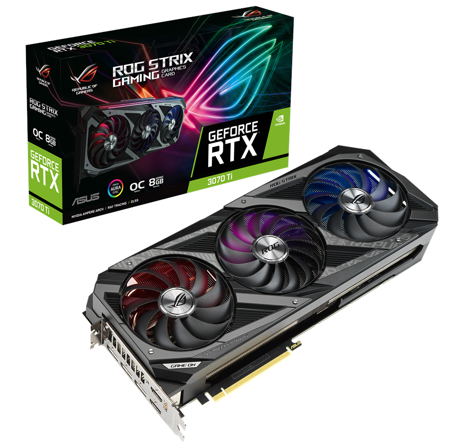Näytönohjaimet - ASUS GeForce RTX 3070 Ti OC - 8GB GDDR6X RAM - Näytönohjaimet - 90YV0GW0-M0NA00
