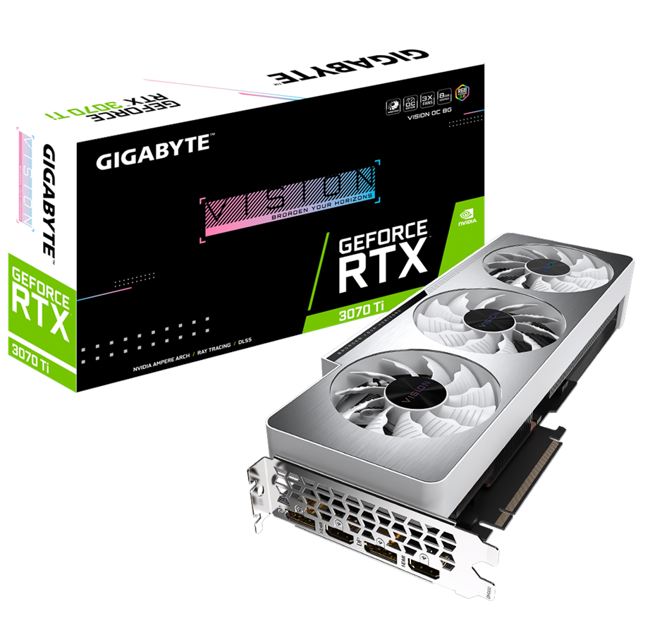 Näytönohjaimet - GIGABYTE GeForce RTX 3070 Ti OC - 8GB GDDR6X RAM - Näytönohjaimet - GV-N307TVISION OC-8GD