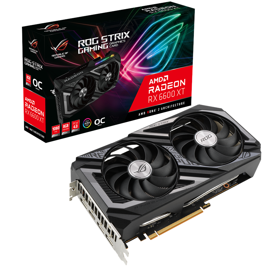Näytönohjaimet - ASUS Radeon RX 6600 XT OC - 8GB GDDR6 RAM - Näytönohjaimet - 90YV0GN0-M0NA00