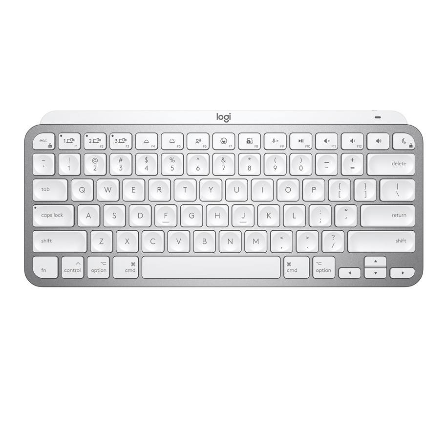 Näppäimistöt - Logitech MX Keys Mini For Mac Wireless Näppäimistö - Pale Harmaa - Näppäimistö - Pohjoismainen - Harmaa - 920-010524