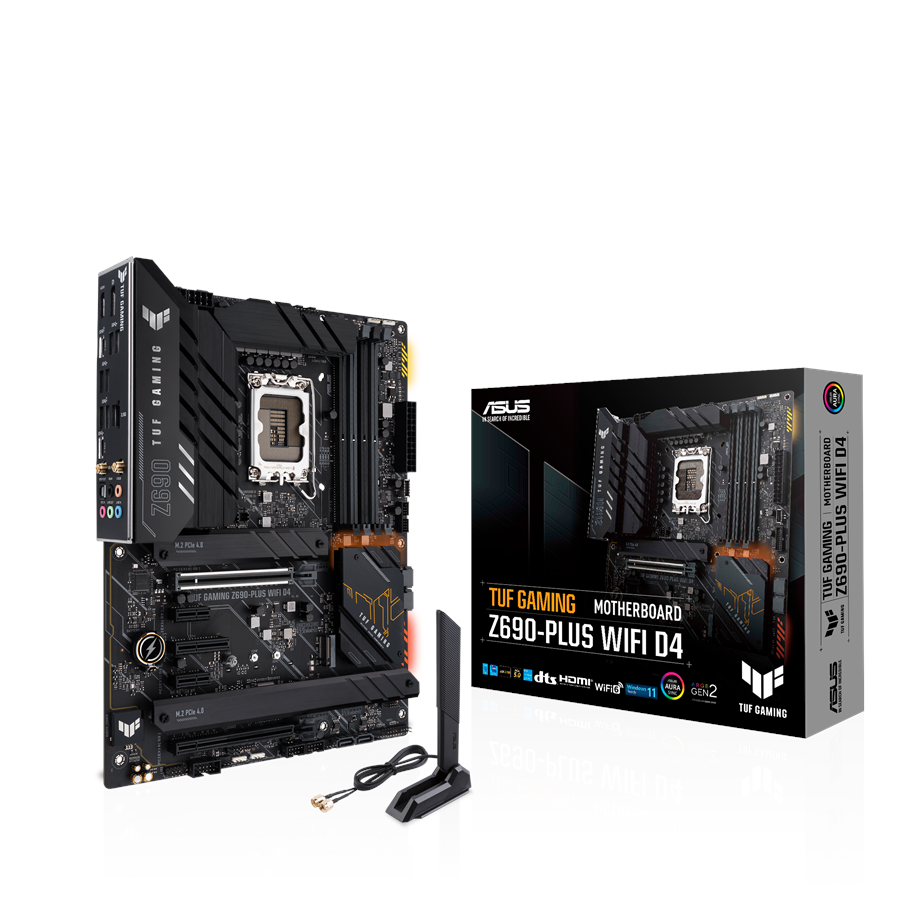 Emolevy - ASUS TUF GAMING Z690-PLUS D4 Emolevy - Intel Z690 - Intel LGA1700 socket - DDR4 RAM - ATX - 90MB18U0-M0EAY0