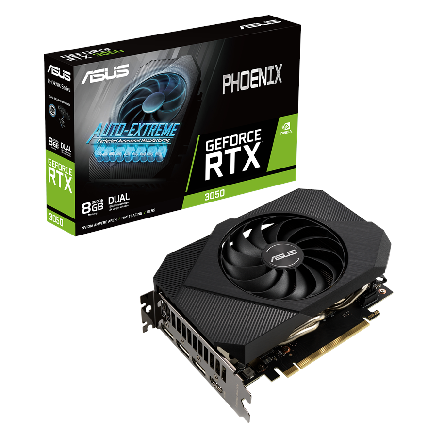 Näytönohjaimet - ASUS GeForce RTX 3050 Phoenix - 8GB GDDR6 RAM - Näytönohjaimet - 90YV0HH2-M0NA00