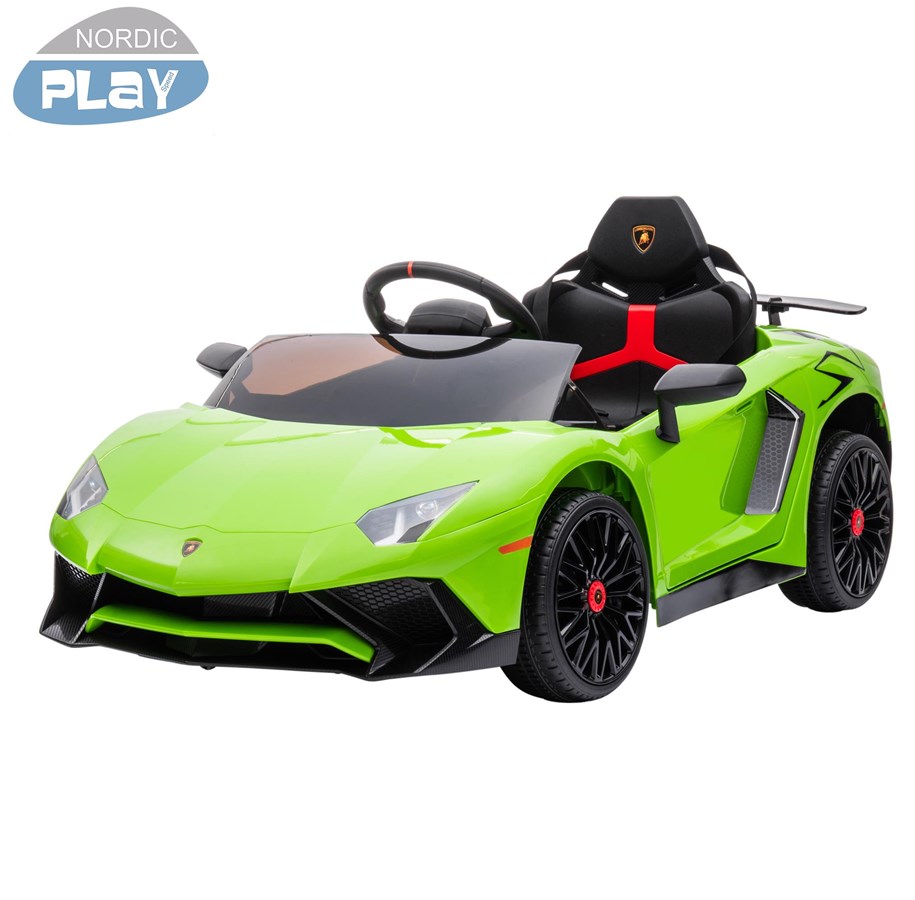 Sähköauto - Nordic Play Sähköauto Lamborghini Aventador, 12V, limenvihreä, Speed - 805-794