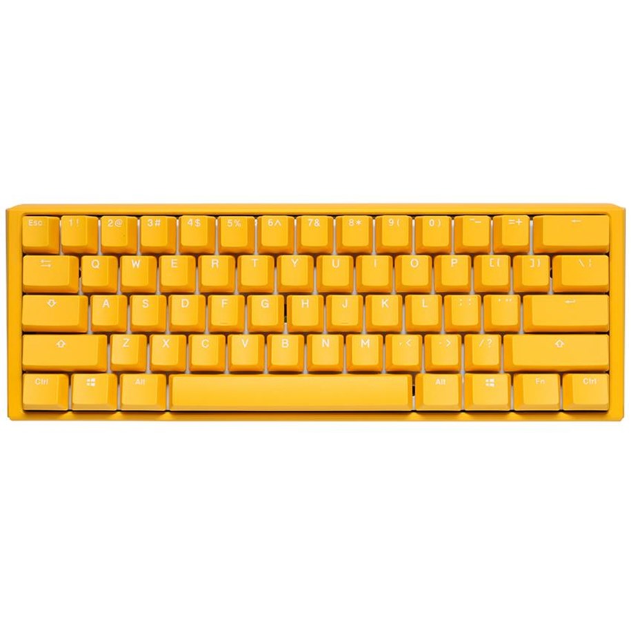 Näppäimistöt - Ducky One 3 Yellow Mini 60% MX Silver - ND - Pelinäppäimistö - ilman numpadia - Pohjoismainen - Keltainen - DKON2161ST-PFIPDYDYYYC1