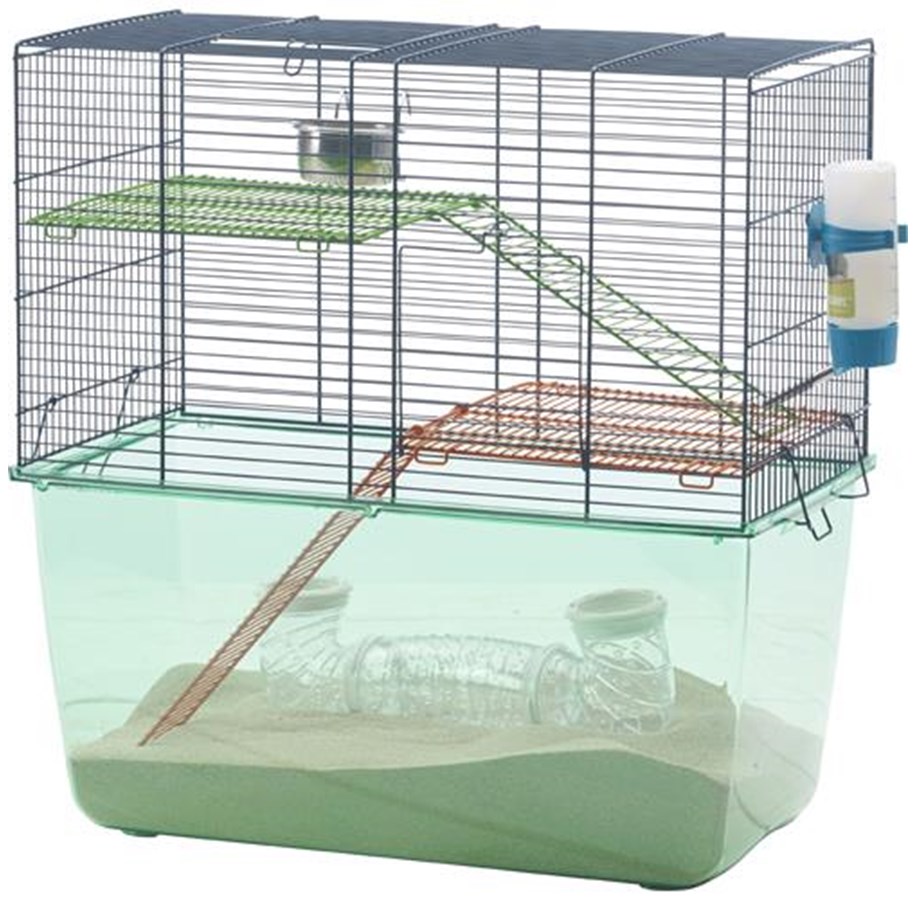 Jyrsijät - Savic Habitat Metro Gerbil-navy Sininen - Väri assorted 26x52x52.5 - G5070L