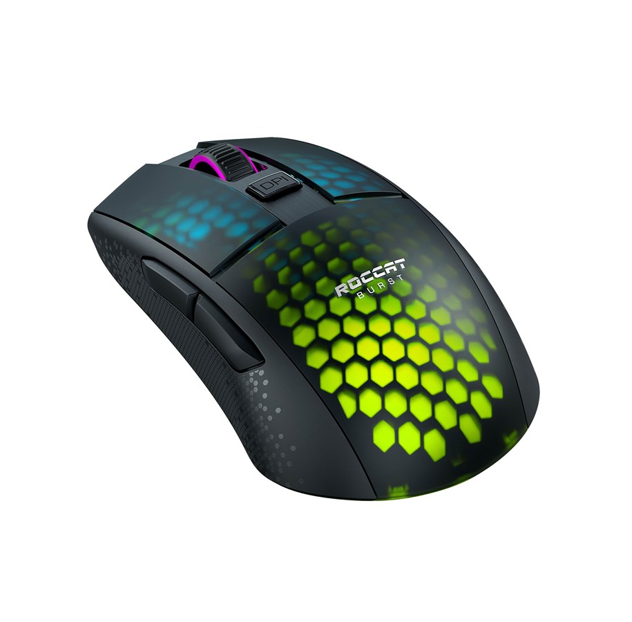Hiiret - ROCCAT Burst Pro Air - Musta - Pelihiiri - Optinen - 6 painiketta - Musta RGB-valolla - ROC-11-431