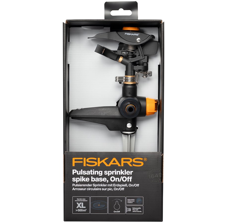 Puutarhan kastelu - Fiskars Sektorisadetin, piikkijalusta, On/Off - 1027029