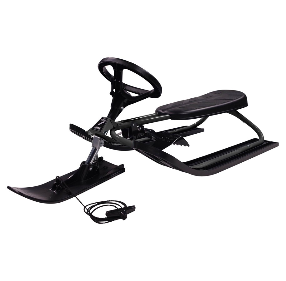 Urheilu & Fitness - Stiga Snowracer ICONIC Steering Sledge (Grey/Black) *DEMO* - 73-4211-02