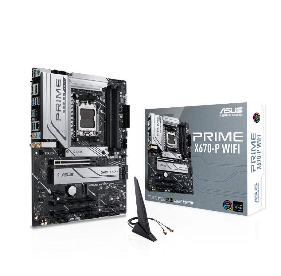 Emolevy - ASUS PRIME X670-P WIFI Emolevy - AMD X670 - AMD AM5 - DDR5 RAM - ATX - 90MB1BV0-M0EAY0
