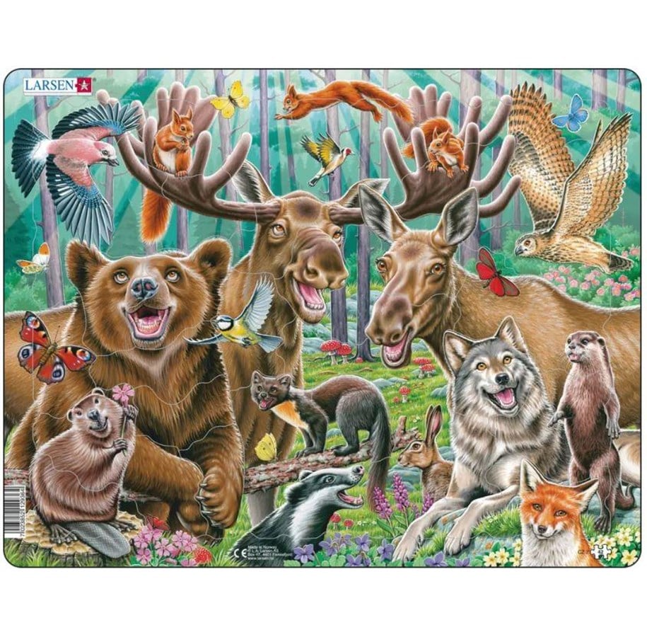 Palapelit - Larsen Puzzles Iloinen metsä-selfie - LA-CZ2