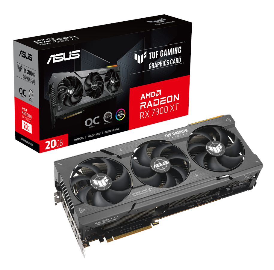 Näytönohjaimet - ASUS Radeon RX 7900 XT TUF OC - 20GB GDDR6 RAM - Näytönohjaimet - 90YV0IV1-M0NA00