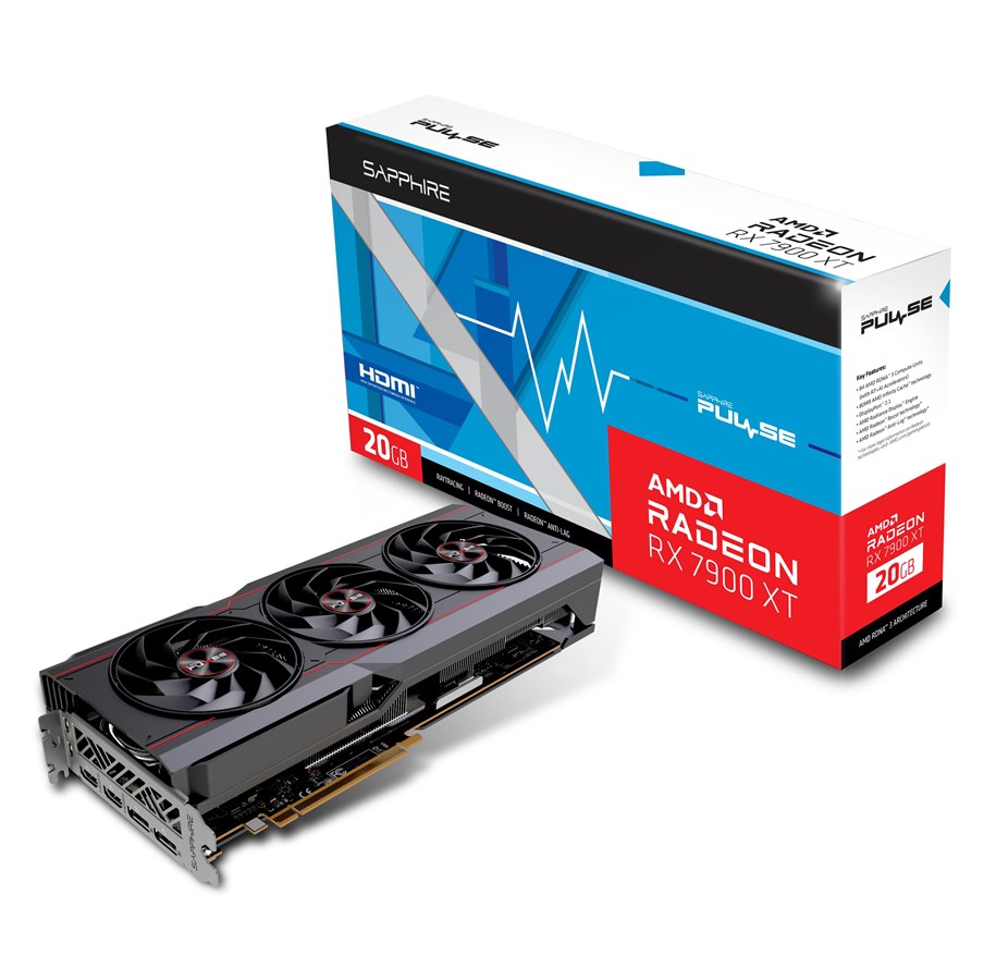 Näytönohjaimet - Sapphire Radeon RX 7900 XT Pulse - 20GB GDDR6 RAM - Näytönohjaimet - 11323-02-20G