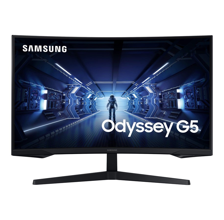 Näyttö - 27" Samsung Odyssey G5 - 2560x1440 (QHD) - 144Hz - VA - Kaareva - LC27G53TQBUXEN