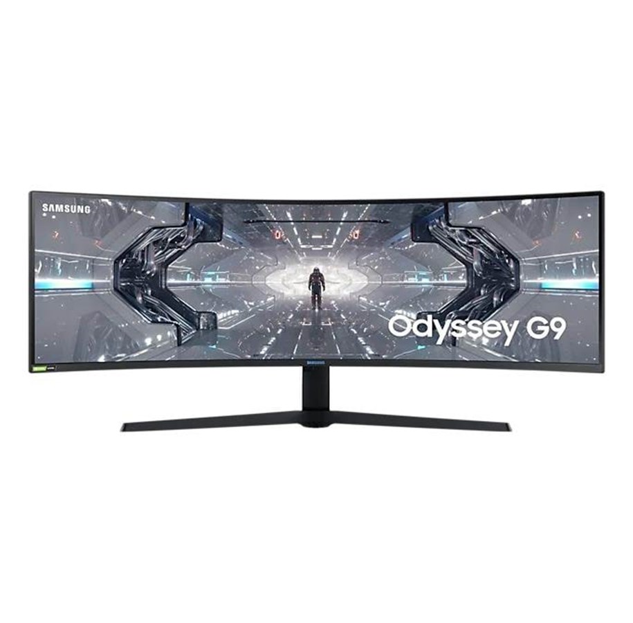 Näyttö - 49" Samsung Odyssey G9 - 5120x1440 (DQHD) - 240Hz - QLED (With Quantum Dot) - USB HUB - Curved - LC49G95TSSPXEN