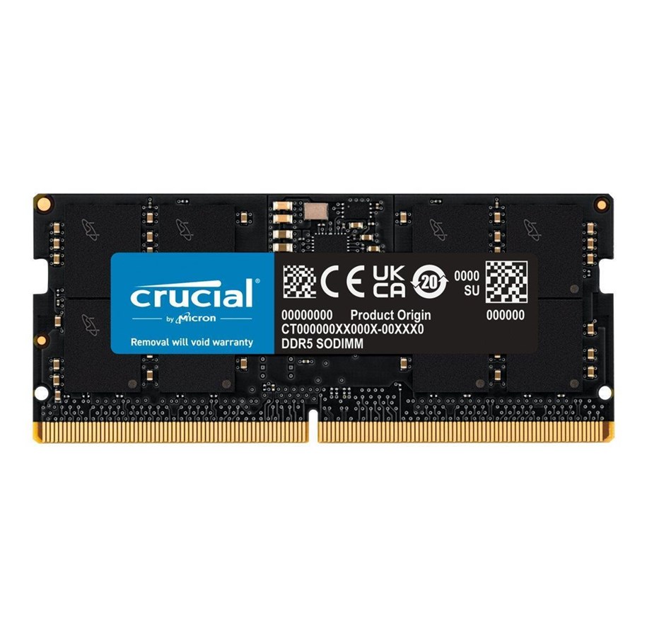 RAM - Crucial SODIMM DDR5-5600 - 16GB - CL46 - Single Channel (1 pcs) - Musta - CT16G56C46S5