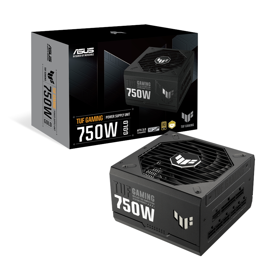 Virtalähde - ASUS TUF GAMING 750G - ATX 3.1 Virtalähde - 750 Watt - 135 mm - ATX 3.1 - 80 Plus Kulta sertifioitu - 90YE00S3-B0NA00