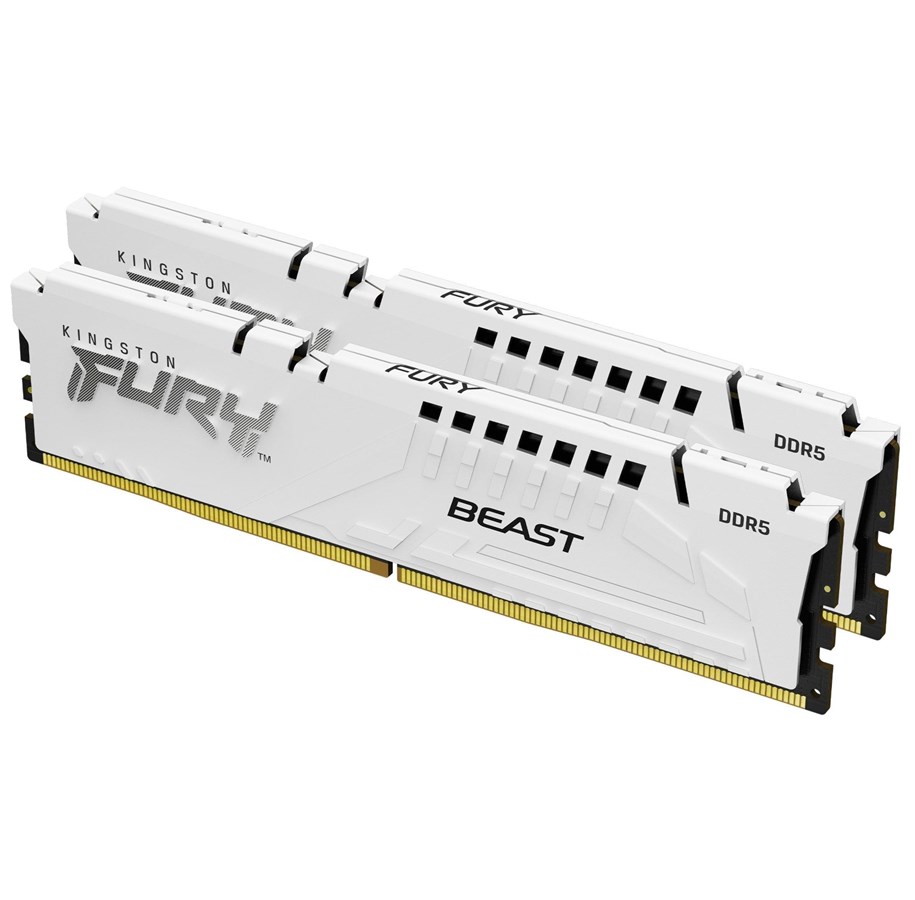RAM - Kingston FURY Beast DDR5-6000 - 64GB - CL36 - Dual Channel (2 pcs) - AMD EXPO - Valkoinen - KF560C36BWEK2-64
