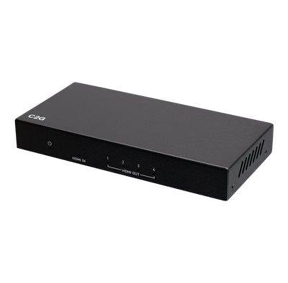 Näyttö- & audiokytkimet - C2G 4-Port HDMI Distribution Amplifier Splitter - 4K 60Hz - HDR - 7.1 Audio - video/audio splitter - 4 ports - C2G41601