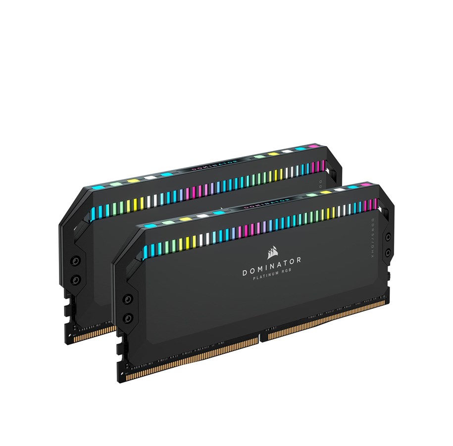 RAM - Corsair Dominator Platinum RGB DDR5-6600 - 64GB - CL32 - Dual Channel (2 pcs) - Intel XMP - Musta RGB - CMT64GX5M2B6600C32