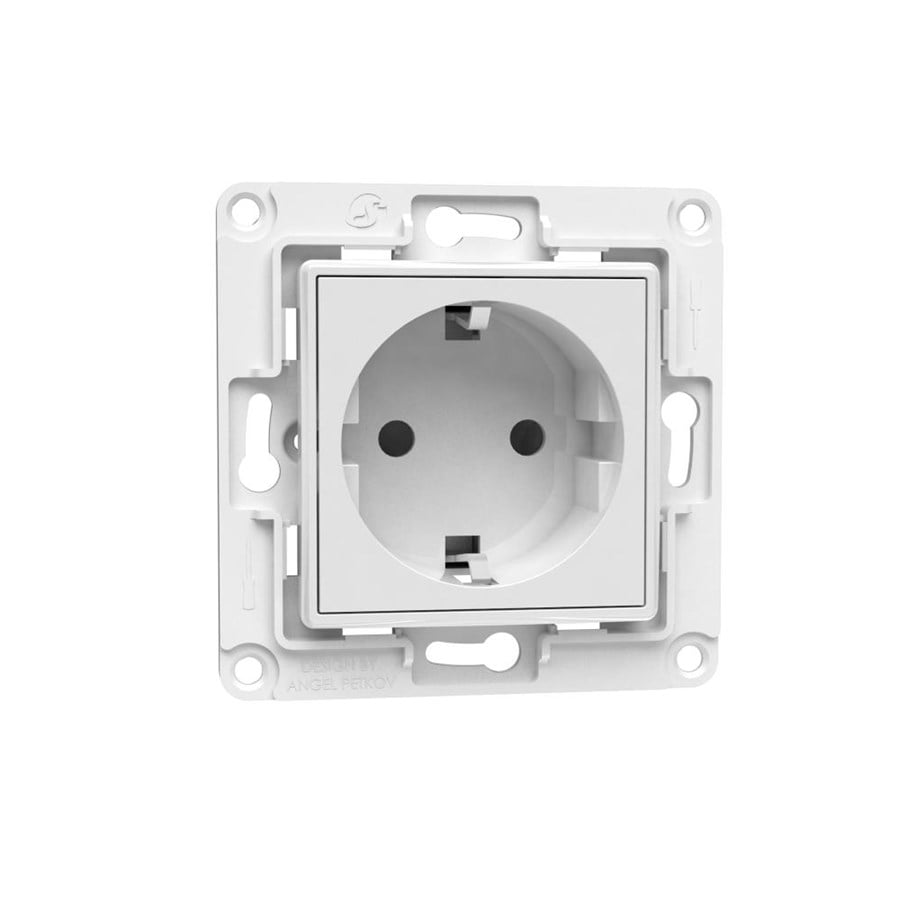 Smart Home - Älykoti - Shelly  Accessories - Wall Socket EU - White - ALL-SHELLY-WS-EU-W